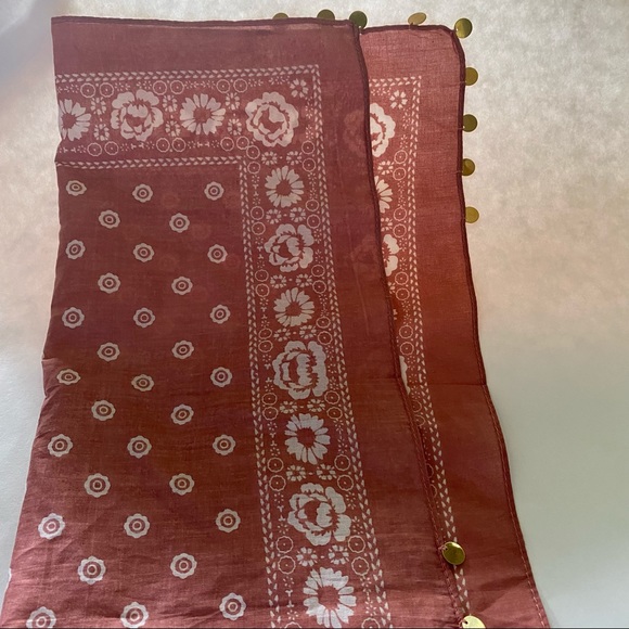 Anthropologie Coin-Embellished Bandana NWT - Picture 3 of 4